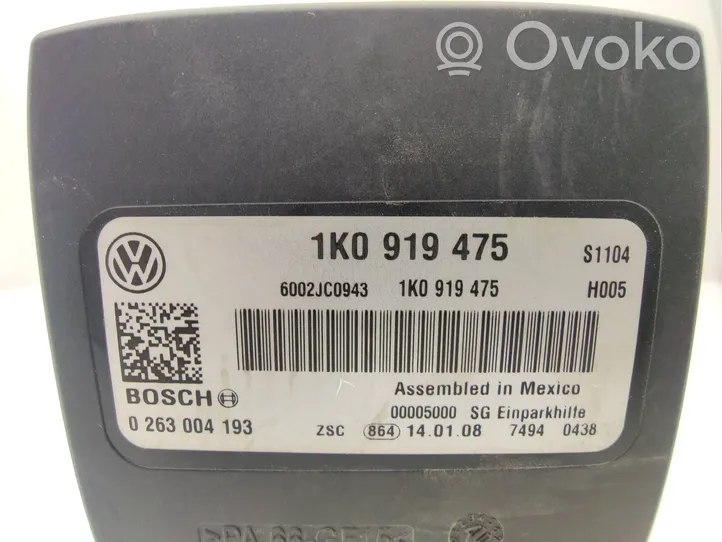 Volkswagen Caddy Pysäköintitutkan (PCD) ohjainlaite/moduuli 1K0919475
