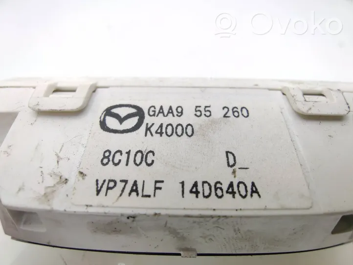 Mazda 6 Capteur de détection de mouvement, système d'alarme GAA955260
