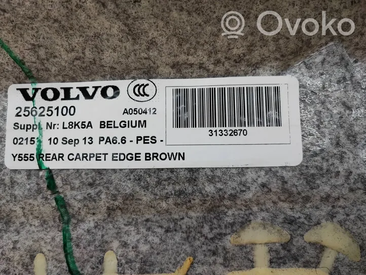 Volvo V40 Tapis de sol / moquette de cabine arrière 31332670