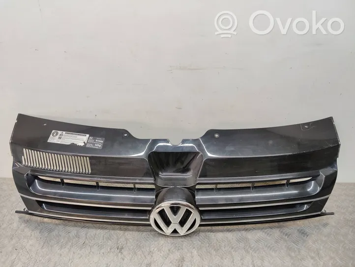 Volkswagen Transporter - Caravelle T5 Grille calandre supérieure de pare-chocs avant 7E5853651