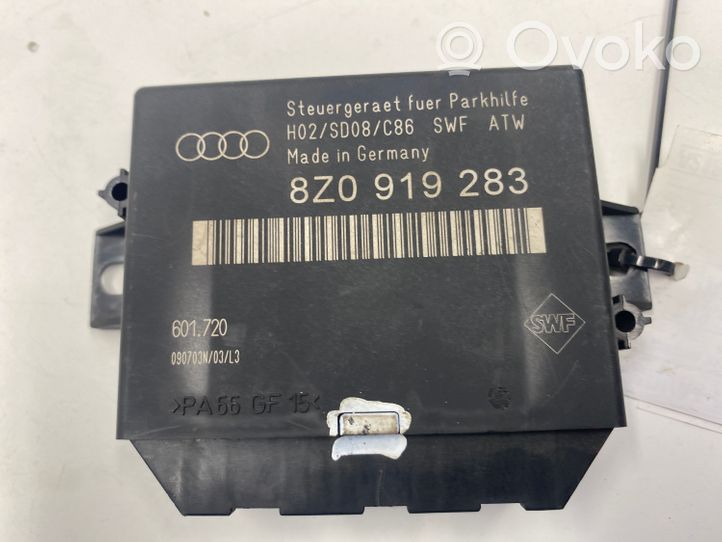 Audi A4 S4 B6 8E 8H Unité de commande, module PDC aide au stationnement 8Z0919283