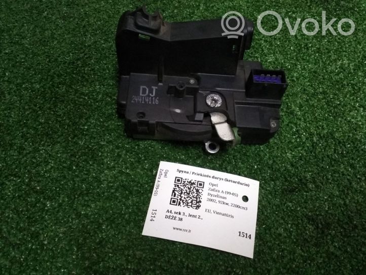 Opel Zafira A Serrure de porte avant 24414116DJ