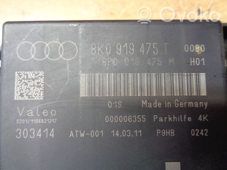 Audi A4 S4 B8 8K Unité de commande, module PDC aide au stationnement 8K0919475T