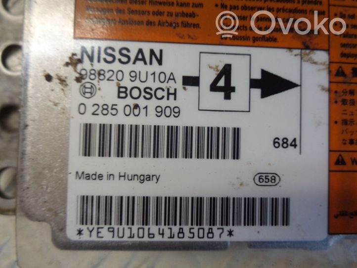 Nissan Note (E11) Module de contrôle airbag 988209U10A
