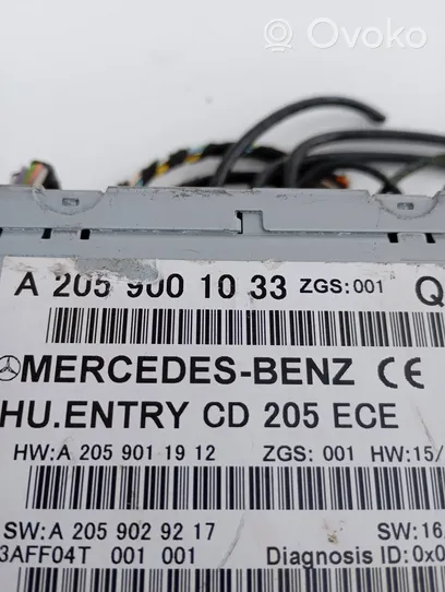 Mercedes-Benz C W205 Panel / Radioodtwarzacz CD/DVD/GPS A2059001033