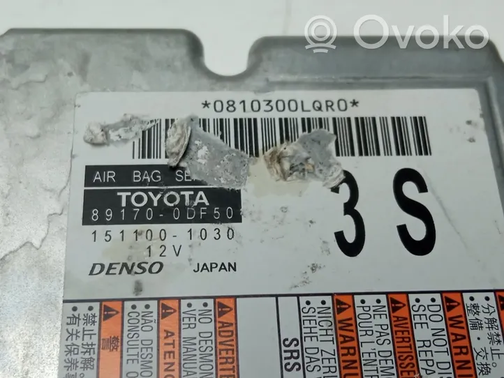 Toyota Yaris Sterownik / Moduł Airbag 891700DF50