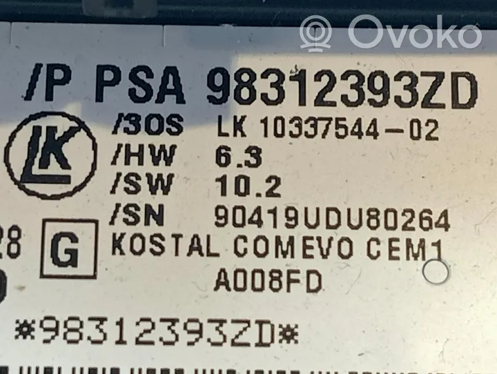 Toyota Proace Commodo d'essuie-glace 98312393ZD