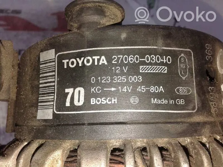 Toyota Carina T190 Generaattori/laturi 0123325003