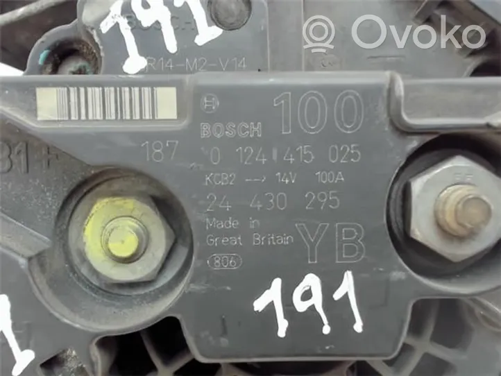 Opel Speedster Alternator 24430295