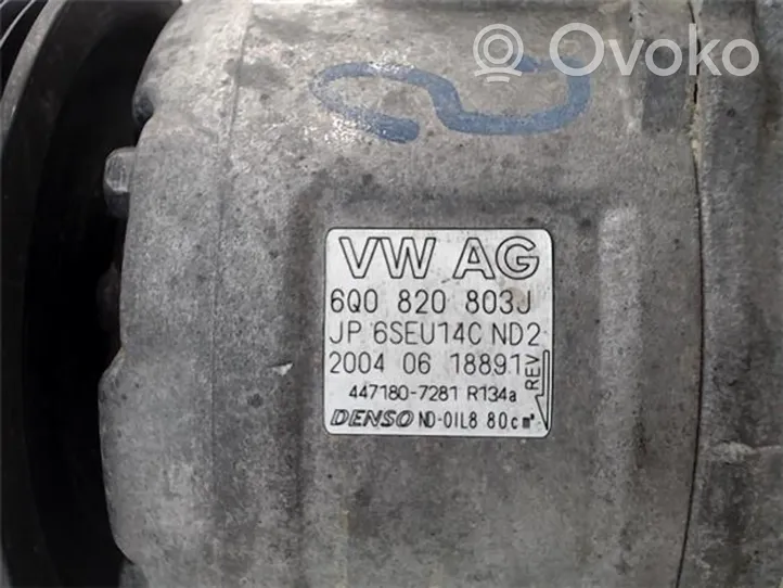 Volkswagen Polo IV 9N3 Compressore aria condizionata (A/C) (pompa) 6Q0820803J