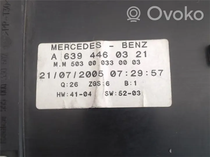 Mercedes-Benz Vito Viano W639 Nopeusmittari (mittaristo) A6394460321