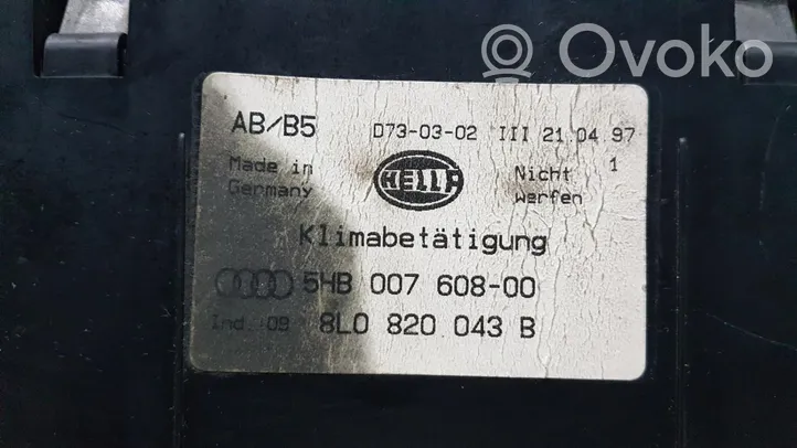 Audi A3 S3 8L Ilmastoinnin ohjainlaite 5HB007608