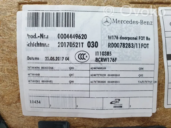 Mercedes-Benz A W176 Takaoven verhoilu 3006668700