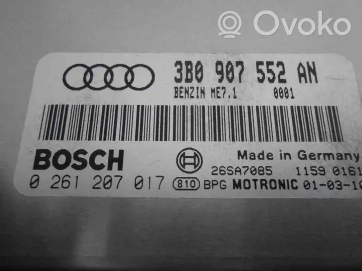 Audi A6 S6 C5 4B Moottorin ohjainlaite/moduuli 3B0907552AN