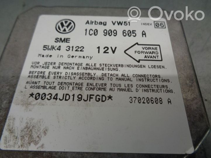 Volkswagen Bora Module de contrôle airbag 1C0909605A