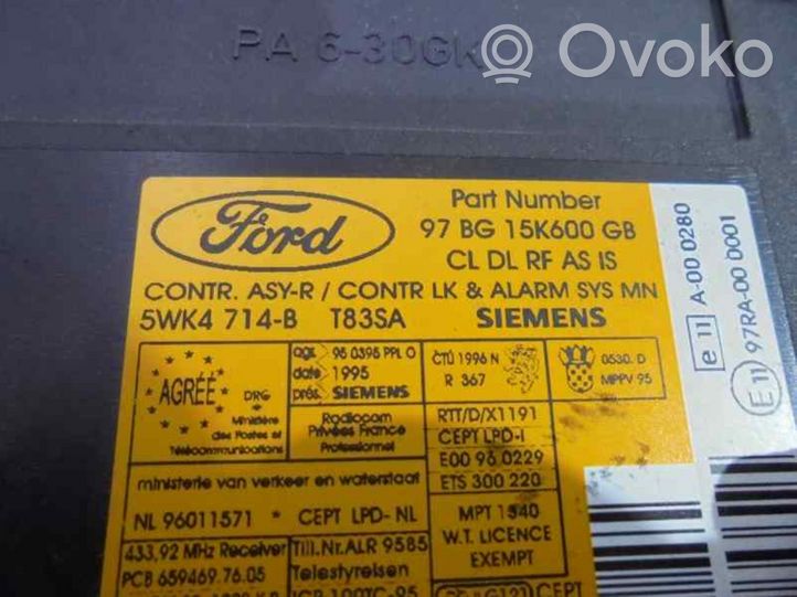 Ford Cougar Oven keskuslukituksen ohjausyksikön moduuli 97BG15K600GB