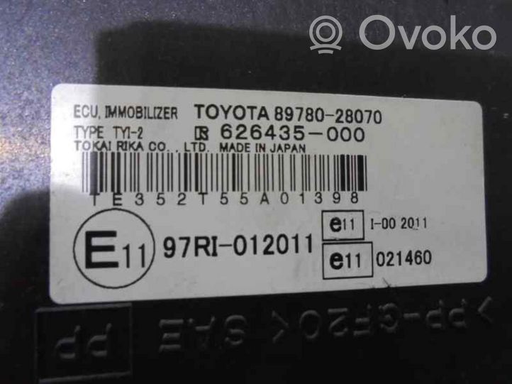 Toyota Previa (XR30, XR40) II Блок управления иммобилайзера 8978028070