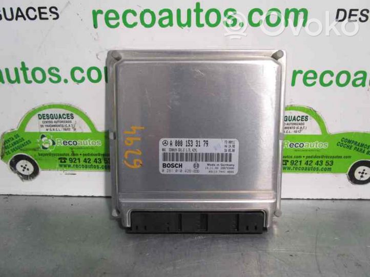 Mercedes-Benz A W168 Calculateur moteur ECU A0001533179