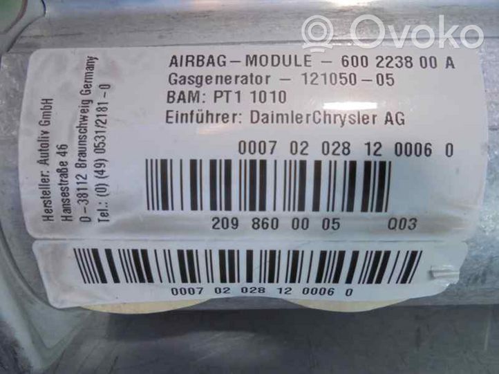 Mercedes-Benz CLK A209 C209 Airbag de passager 2098600005