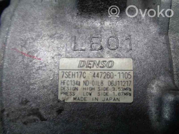 Lexus LS 500 Ilmastointilaitteen kompressorin pumppu (A/C) 4472601105