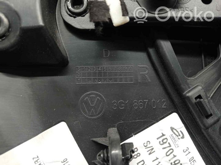 Volkswagen Passat Alltrack Rivestimento del pannello della portiera anteriore 3G1867012