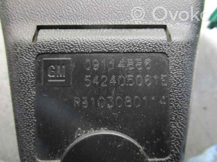 Opel Combo C Klamra przedniego pasa bezpieczeństwa 09114886