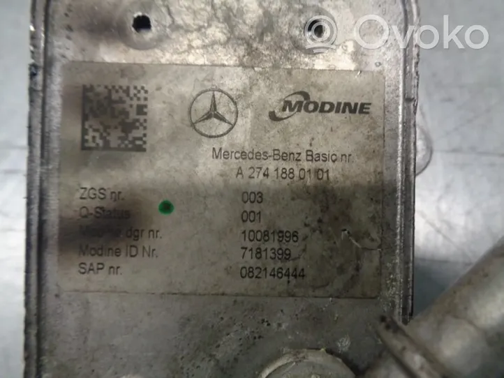 Mercedes-Benz C AMG W205 Radiateur d'huile moteur A2741880101