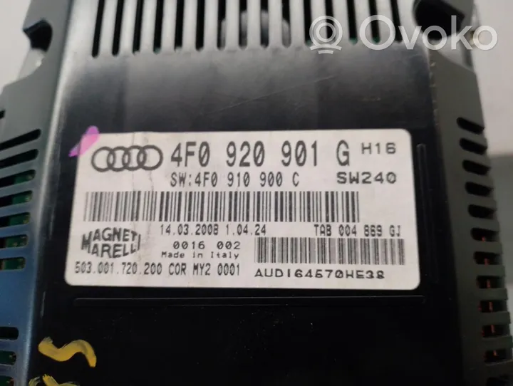 Audi A6 S6 C6 4F Spidometras (prietaisų skydelis) 4F0920901G