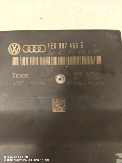 Audi A6 S6 C6 4F Moduł sterowania Gateway 4E0907468E