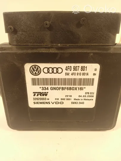 Audi A6 S6 C6 4F Moduł / Sterownik hamulca ręcznego 4F0907801