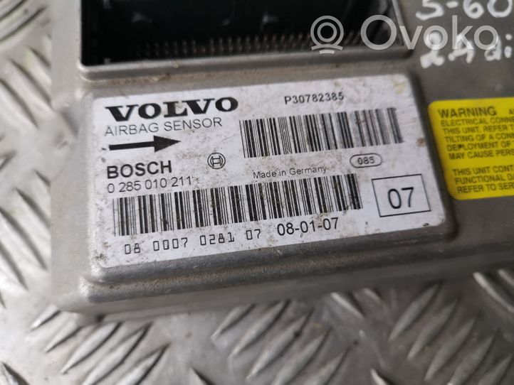 Volvo S60 Sterownik / Moduł Airbag 0285010211