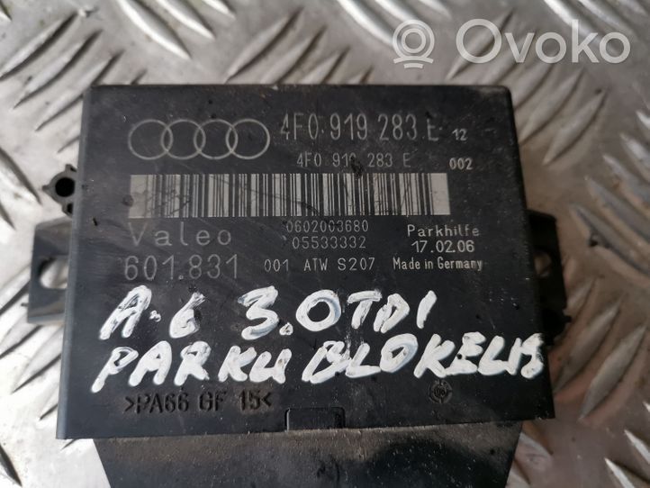 Audi A6 S6 C6 4F Pysäköintitutkan (PCD) ohjainlaite/moduuli 4F0919283E