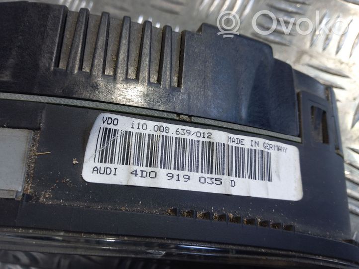 Audi A8 S8 D2 4D Tachimetro (quadro strumenti) 4D0919035D