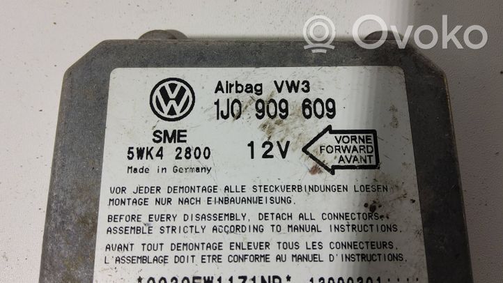 Volkswagen Bora Turvatyynyn ohjainlaite/moduuli 1J0909609