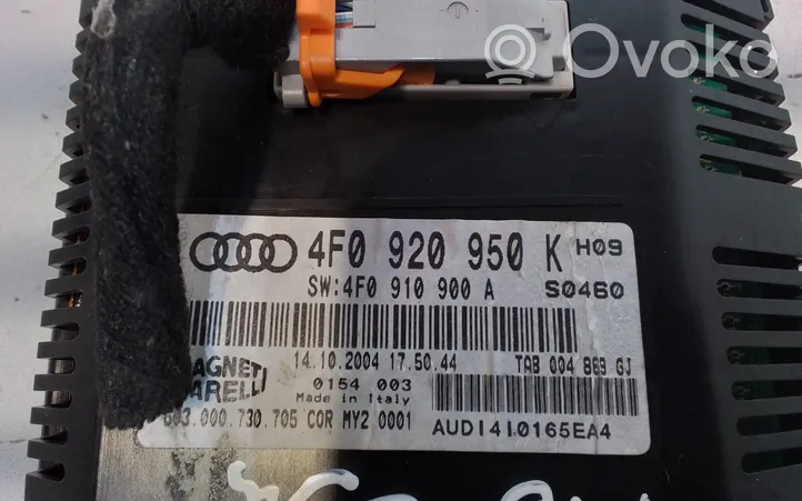 Audi A6 S6 C6 4F Spidometras (prietaisų skydelis) 4F0920950K