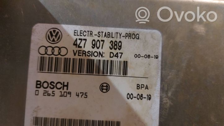 Audi A6 Allroad C5 Jarrujärjestelmän ohjainlaite/moduuli 4Z7907389