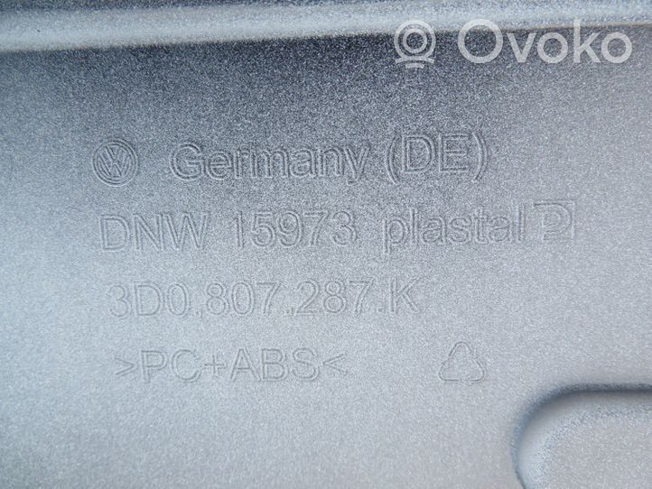 Volkswagen Phaeton Rekisterikilven kehys/pidike 3D0807287K
