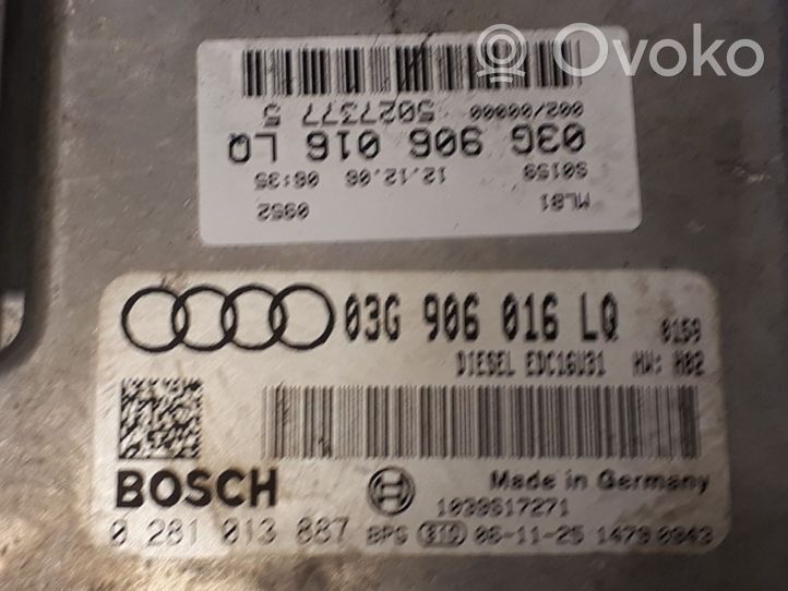 Audi A4 S4 B7 8E 8H Moottorin ohjainlaite/moduuli 03G906016LQ