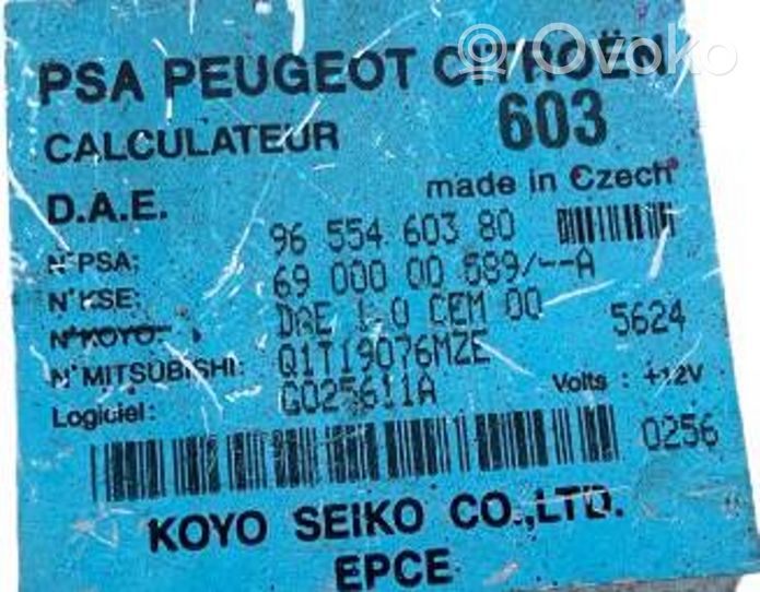 Peugeot 1007 Unité de commande / calculateur direction assistée 9655460380