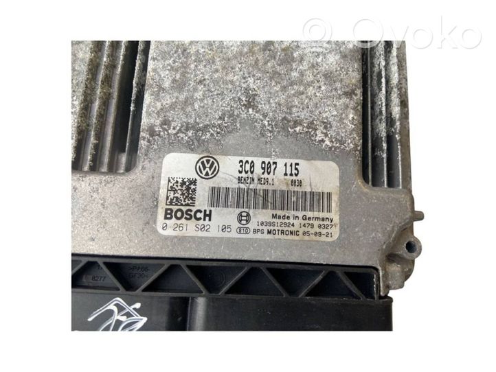 Volkswagen PASSAT B6 Variklio valdymo blokas 3C0907115