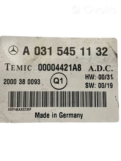 Mercedes-Benz E W211 Vakionopeussäätimen ohjainlaite/moduuli A0315451132