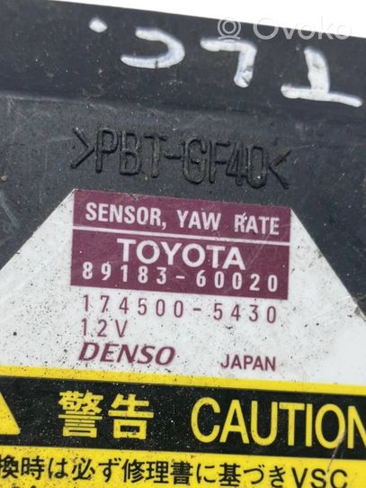 Toyota Land Cruiser (J120) ESP (elektroniskās stabilitātes programmas) sensors (paātrinājuma sensors) 8918360020