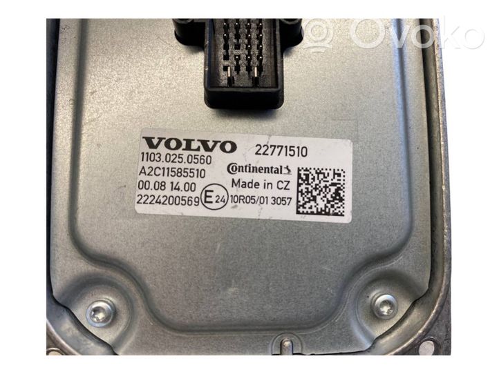 Volvo XC60 Moduł sterujący statecznikiem LED 22771510 