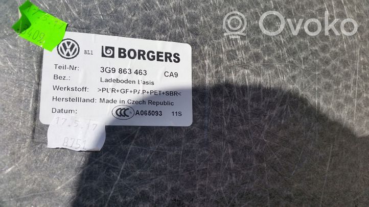 Volkswagen PASSAT B8 Revestimiento de alfombra del suelo del maletero/compartimento de carga 3G9863463M