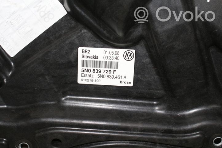 Volkswagen Tiguan Meccanismo di sollevamento del finestrino posteriore senza motorino 5N0839729F
