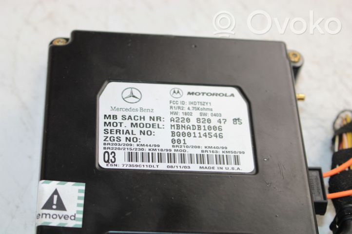 Mercedes-Benz SL R230 Telefono valdymo blokas A2208204785