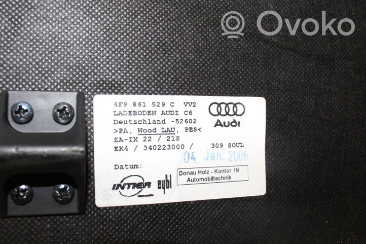 Audi A6 S6 C6 4F Tappeto di rivestimento del fondo del bagagliaio/baule 4F9861529C