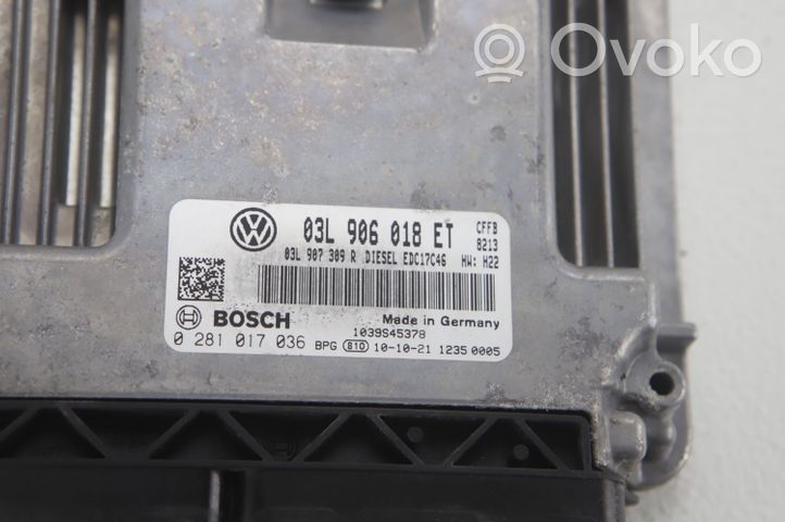 Volkswagen Tiguan Engine control unit/module 03L906018ET