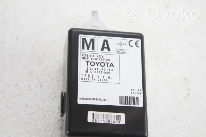 Toyota Auris E180 Unité de commande / module de verrouillage centralisé porte 89740-02100