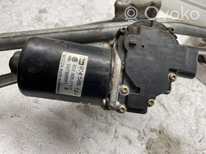 Audi A6 S6 C5 4B Tringlerie et moteur d'essuie-glace avant 8D2955113C